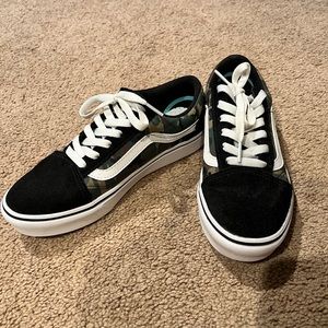 Vans camo and black